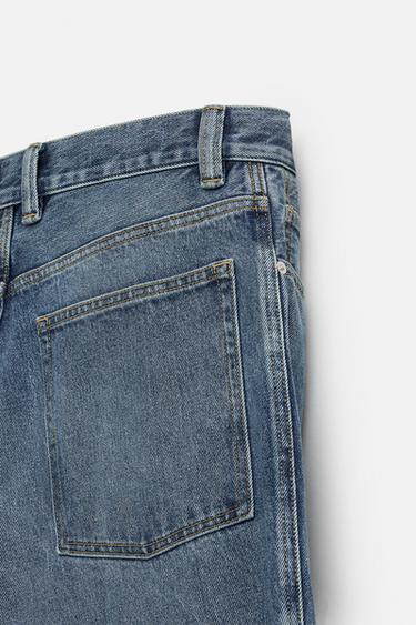 EMBROIDERED RELAXED FIT JEANS - Mid-blue by Zara - Image 9