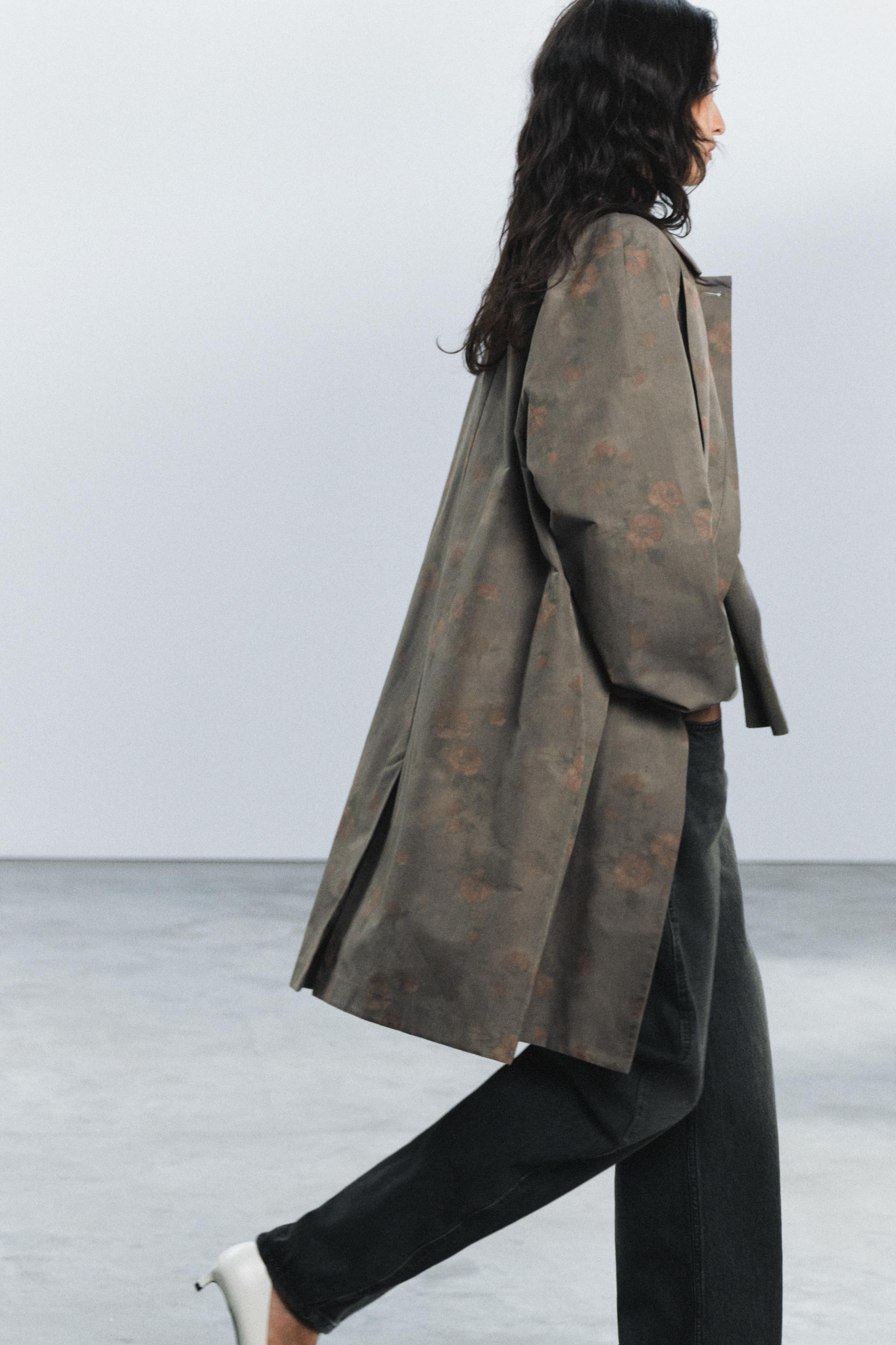 TRENCH FOULARD FLORES ZW COLLECTION