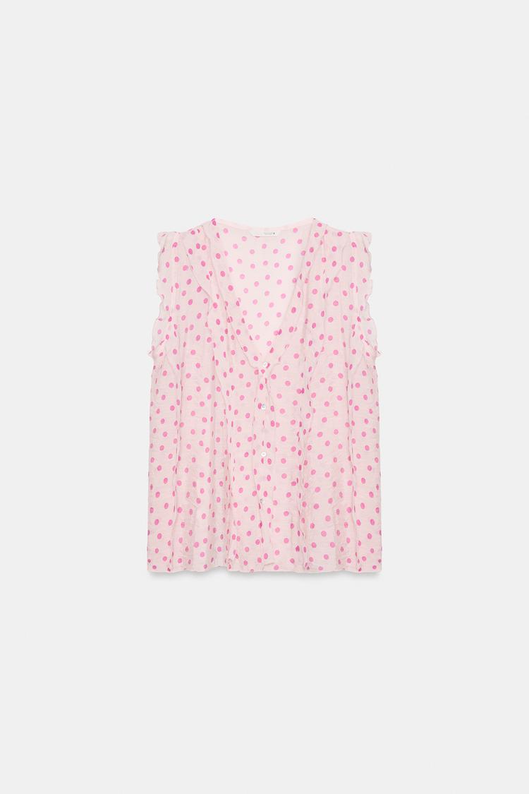 Blusa de lunares con volantes 5