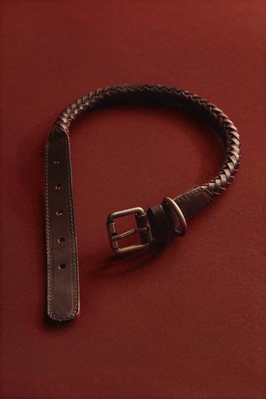 COLLAR PIEL TRENZA PERROS - Marrón de Zara