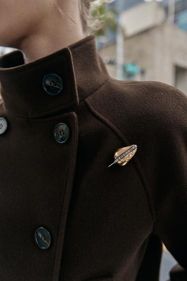 НАБОР ИЗ 2 КОМБИНИРОВАННЫХ БРОШЕЙ СО СТРАЗАМИ — Золотой/Серебряный от Zara — изображение 0