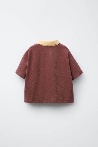 POLO SERVIETTE COL CONTRASTE - Terracota de Zara - Image 1