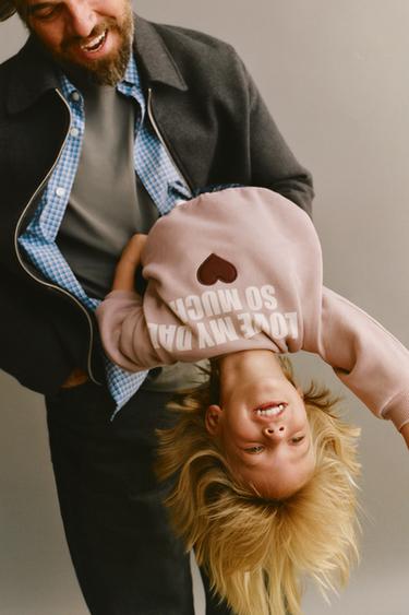 PRINTED SLOGAN SWEATSHIRT - Svetlo rjava od Zare