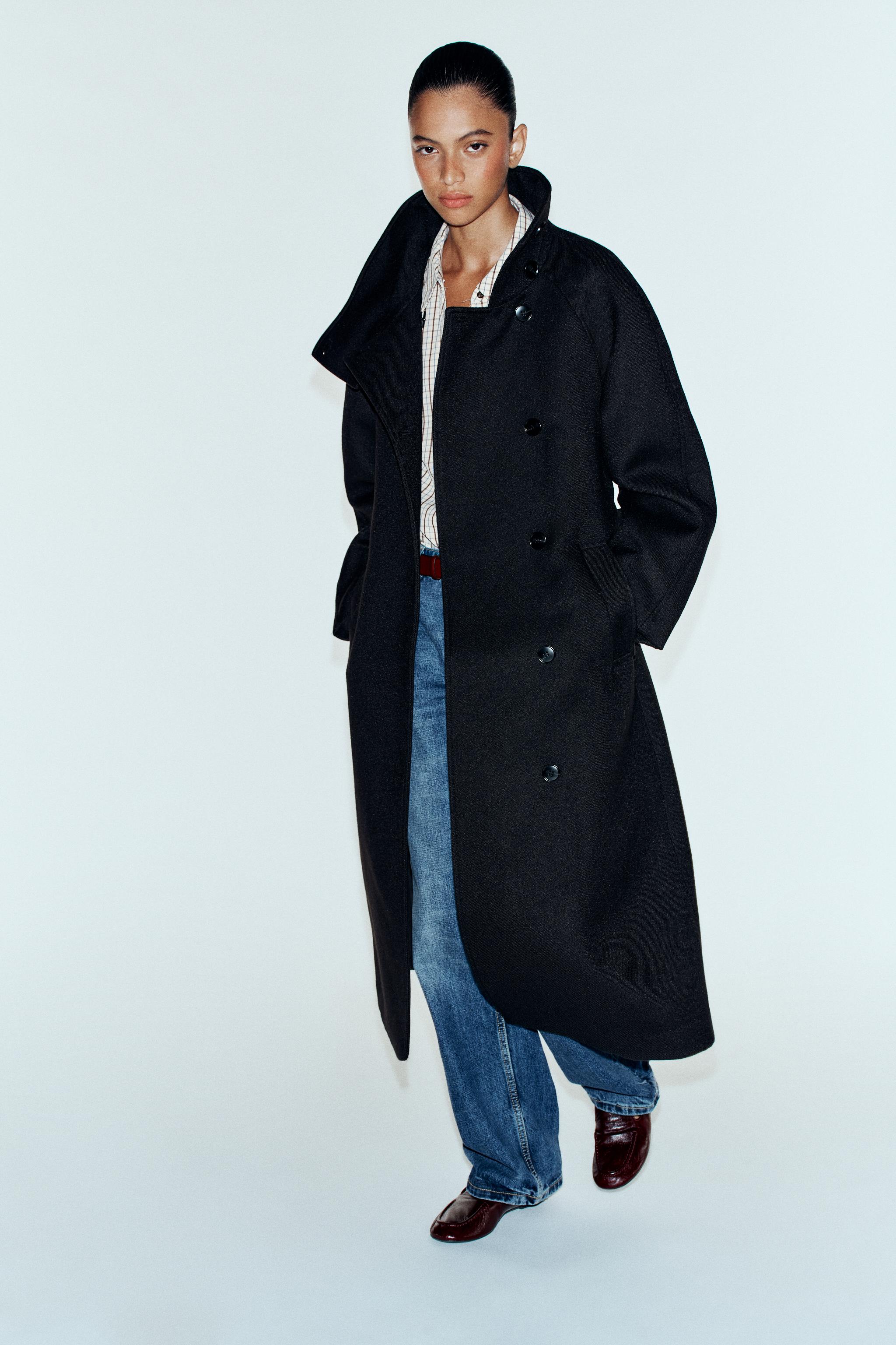 HIGH-NECK BELTED COAT