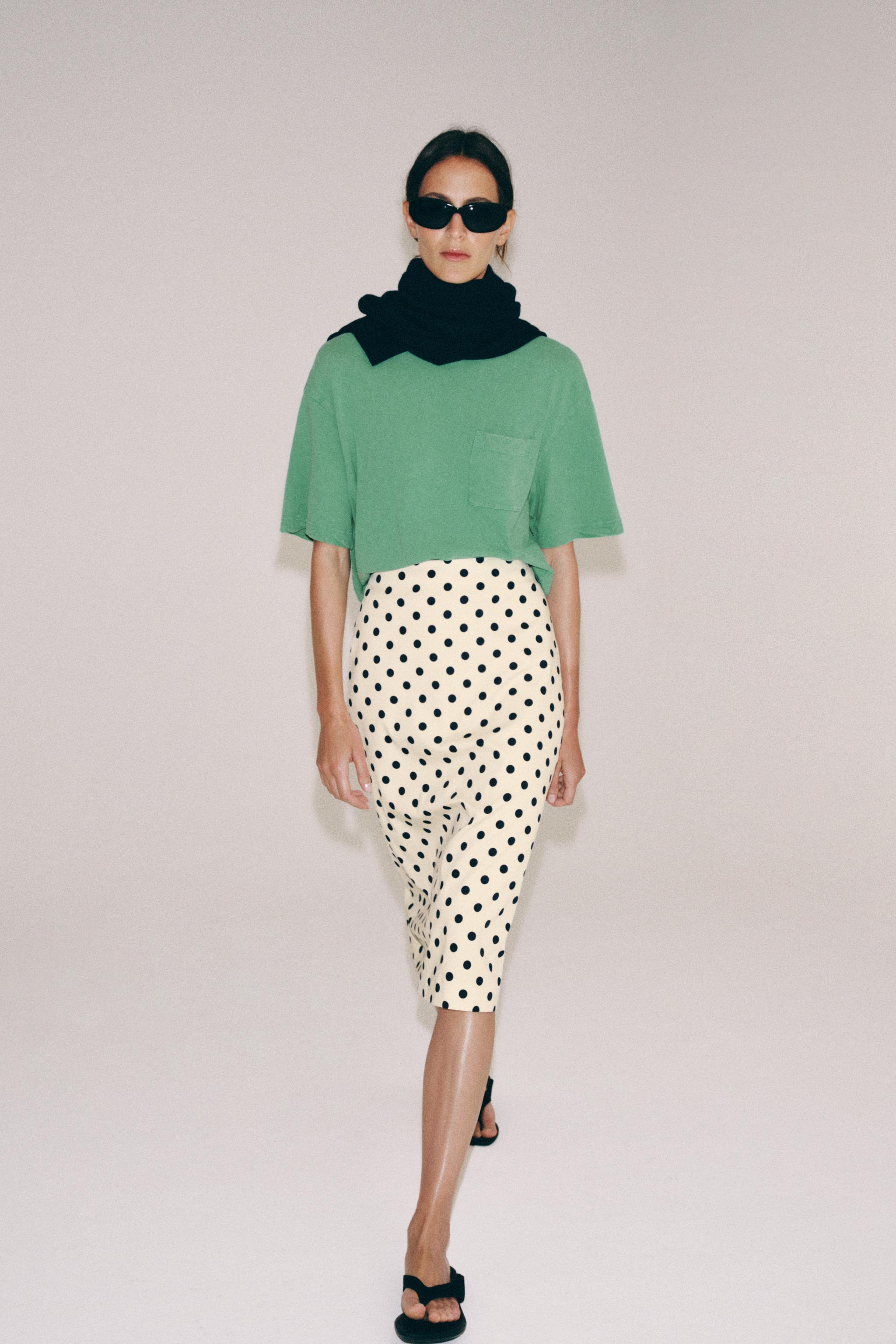 POLKA DOT PENCIL SKIRT ZW COLLECTION