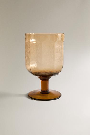 COPA VIDRIO MARTILLADO - Naranja de Zara