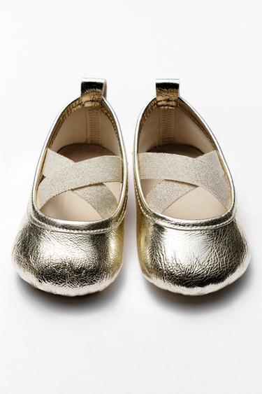 LEDERBALLERINA - Goldfarben von Zara