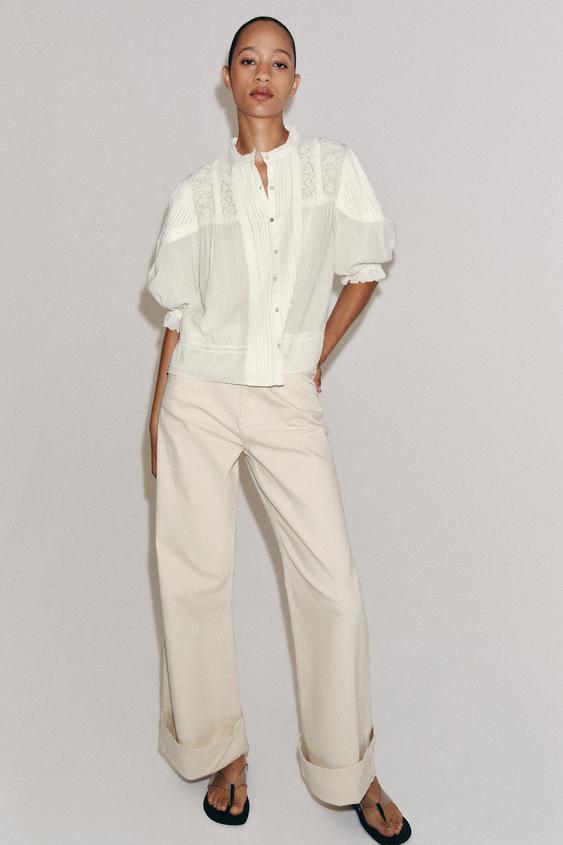 ROMANTIC COTTON SHIRT ZW COLLECTION from Zara - $59.90