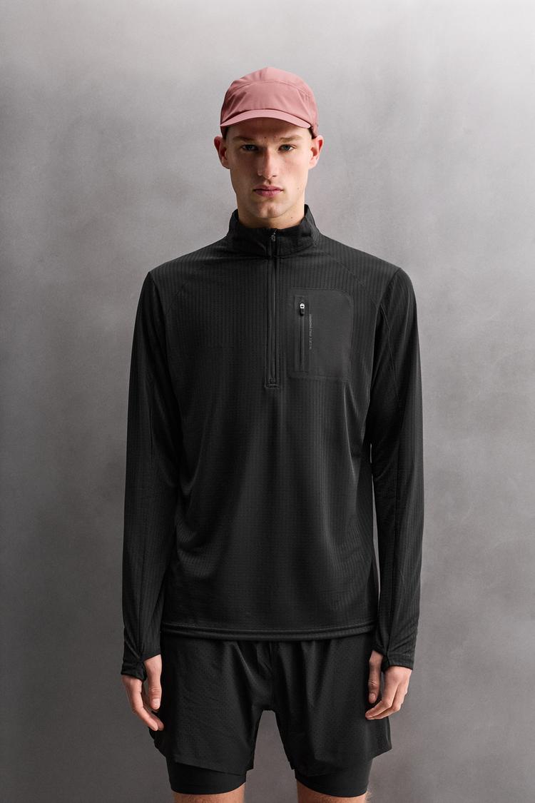 ZARA QUARTER-ZIP SWEATSHIRT WITH COMBINED POCKET