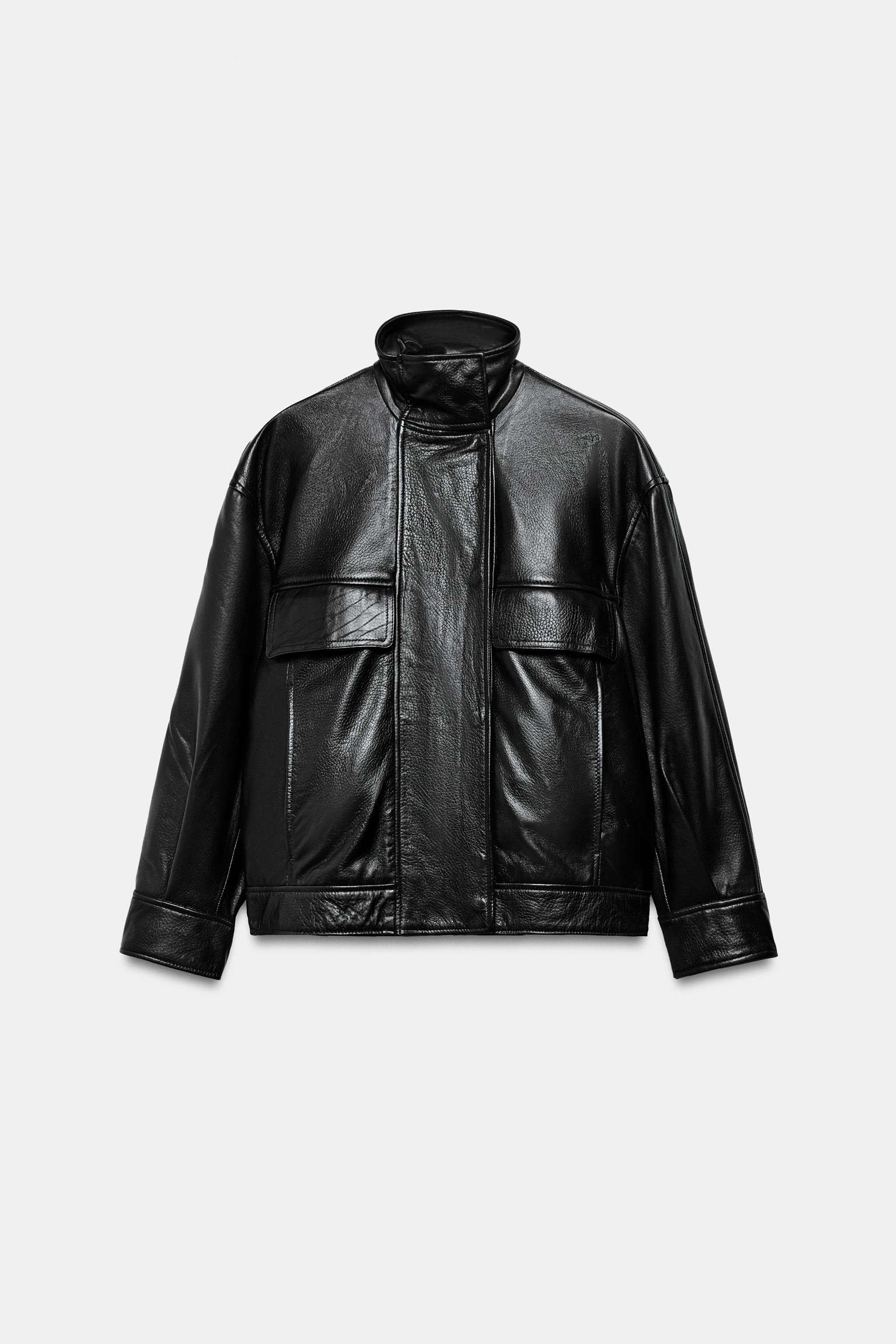 ('ω')出品 ZW COLLECTION LIMITED EDITION LEATHER JACKET - Black | ZARA United