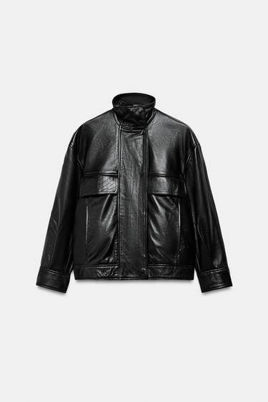 ZW COLLECTION LIMITED EDITION LEATHER JACKET - Black by Zara