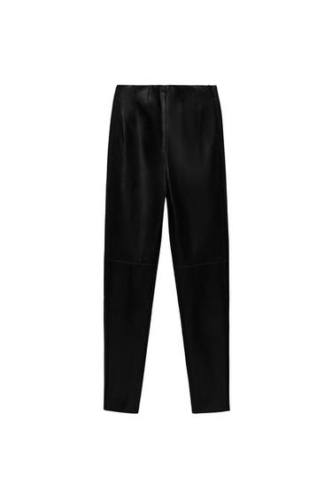 HIGH-WAIST FAUX LEATHER LEGGINGS