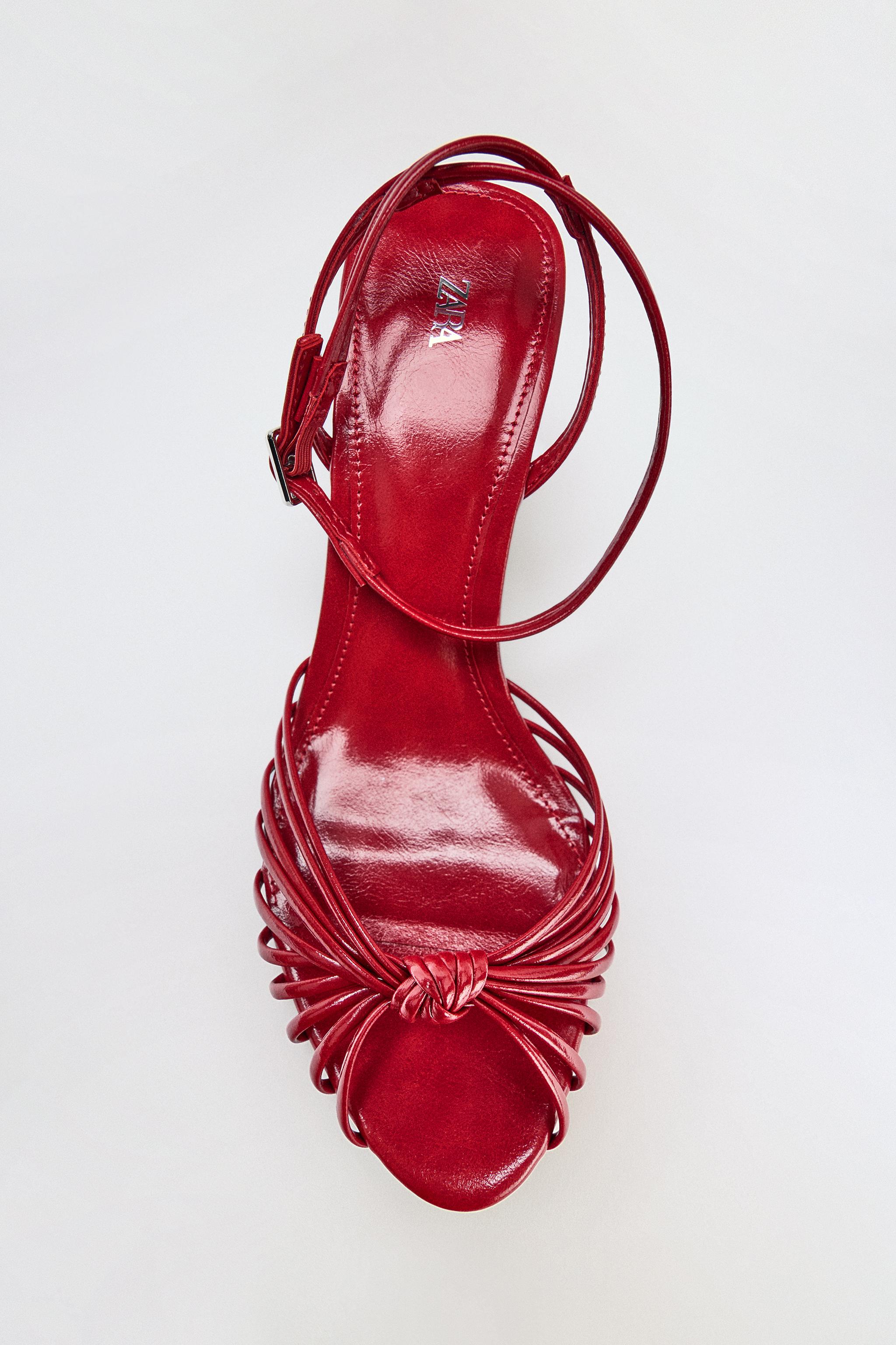 KNOTTED HIGH-HEEL SANDALS