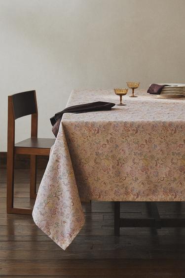 FLORAL JACQUARD TABLECLOTH - Beige by Zara - Image 5
