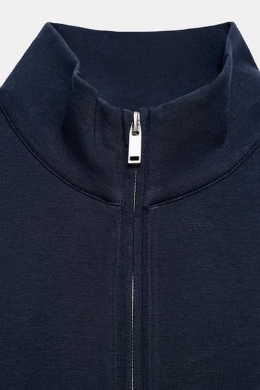 SUDADERA OVERSIZE CREMALLERA - Marino de Zara