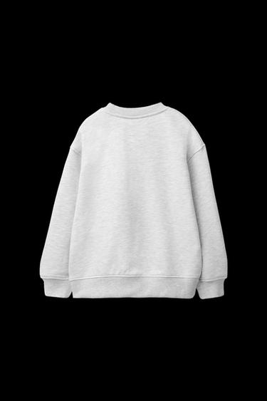 Zara STAR PATCH PRINT SWEATSHIRT - Gray marl
