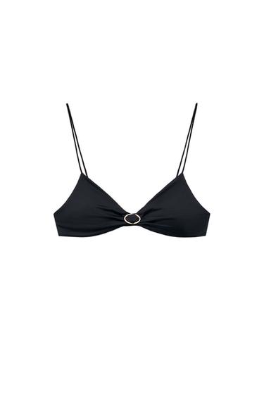 Zaras BIKINITOPP MED OVAL DEL - Svart