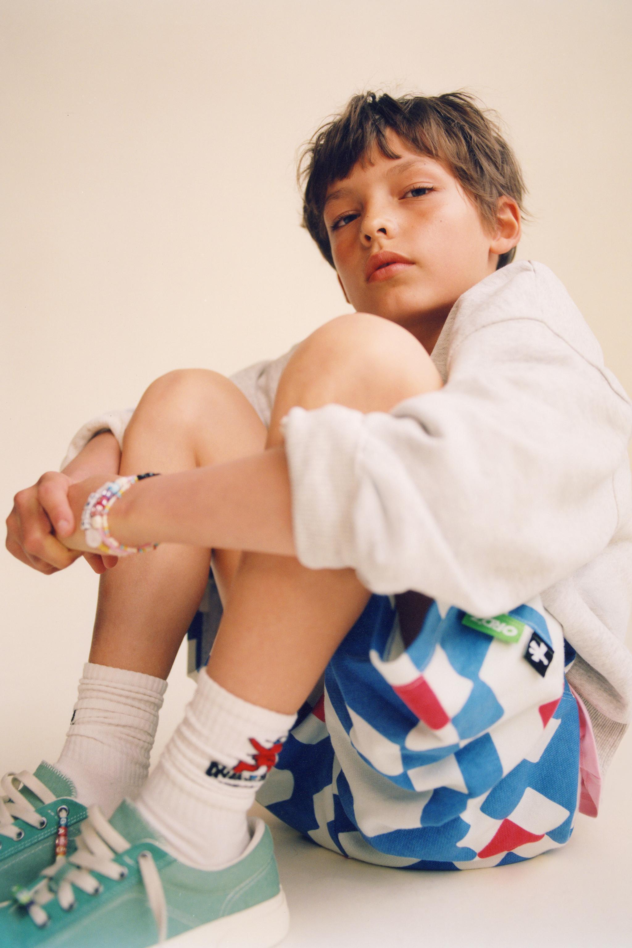Детские шорты Zara PLAID LOGO LABEL SHORTS