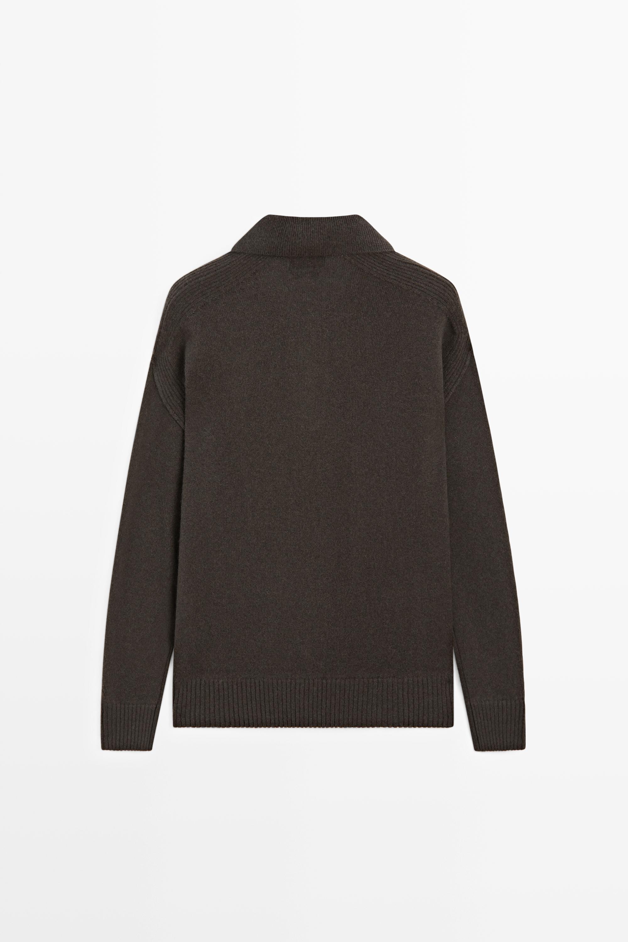 100% Cashmere Knit Polo Sweater