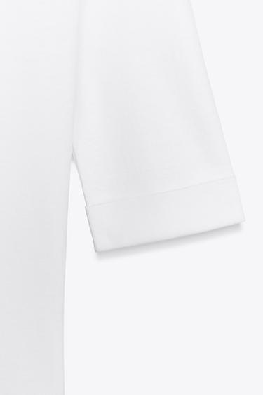 WASHED COTTON T-SHIRT - White by Zara