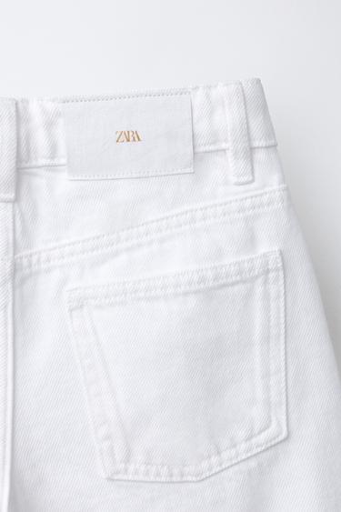 LONG DENIM BERMUDA SHORTS - White by Zara - Image 3