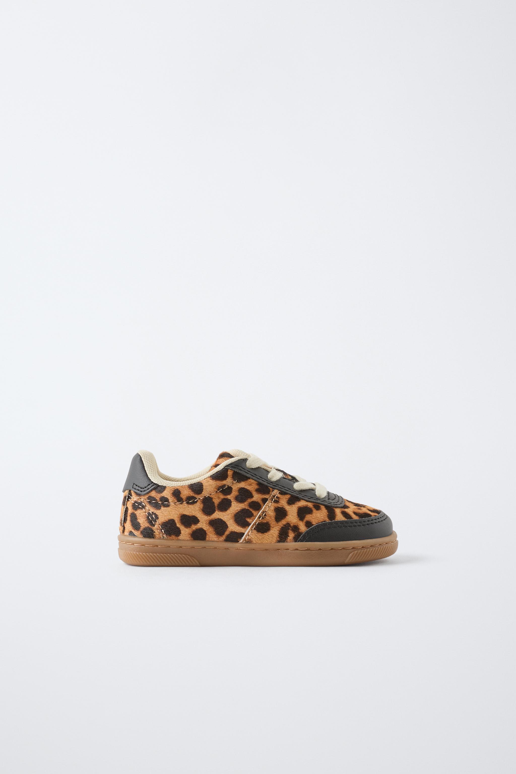 Zara Leopard Animal Print Lace Up Sneakers Trainers US 7.5 EU38 Women's  Shoes | eBay