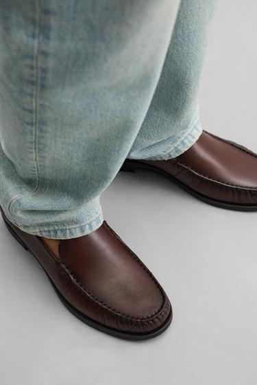 MOCASSINS EN CUIR CHICS - Bordeaux de Zara - Image 2