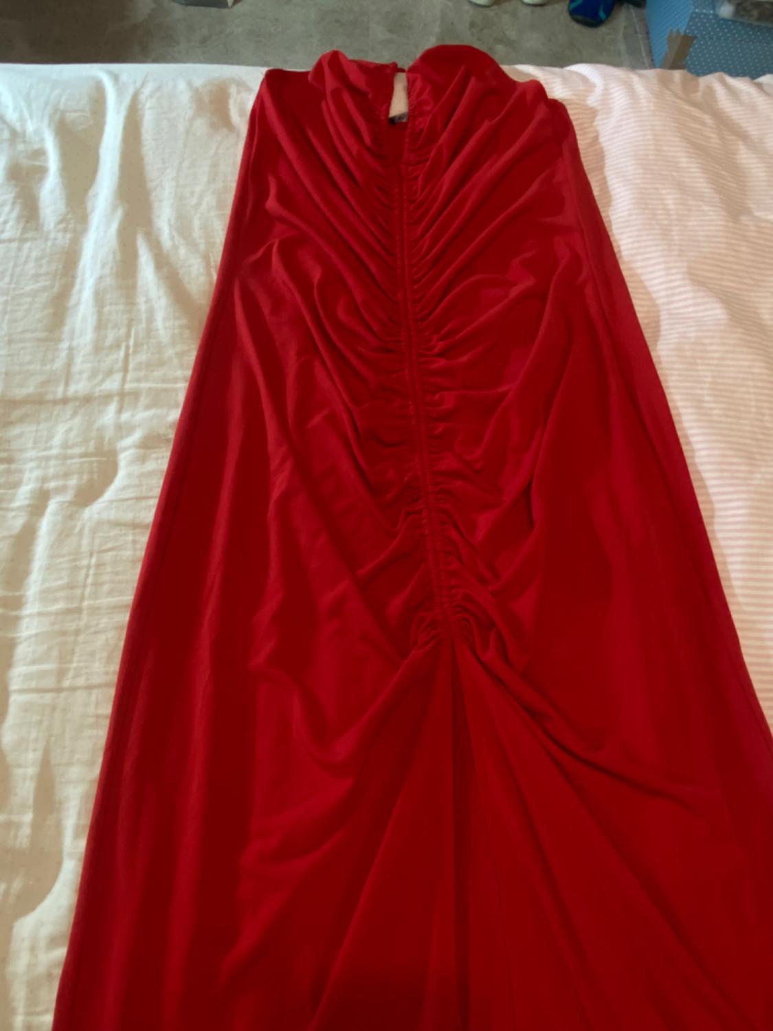 MIDI DRESS WITH GATHERED DETAIL - Image 4