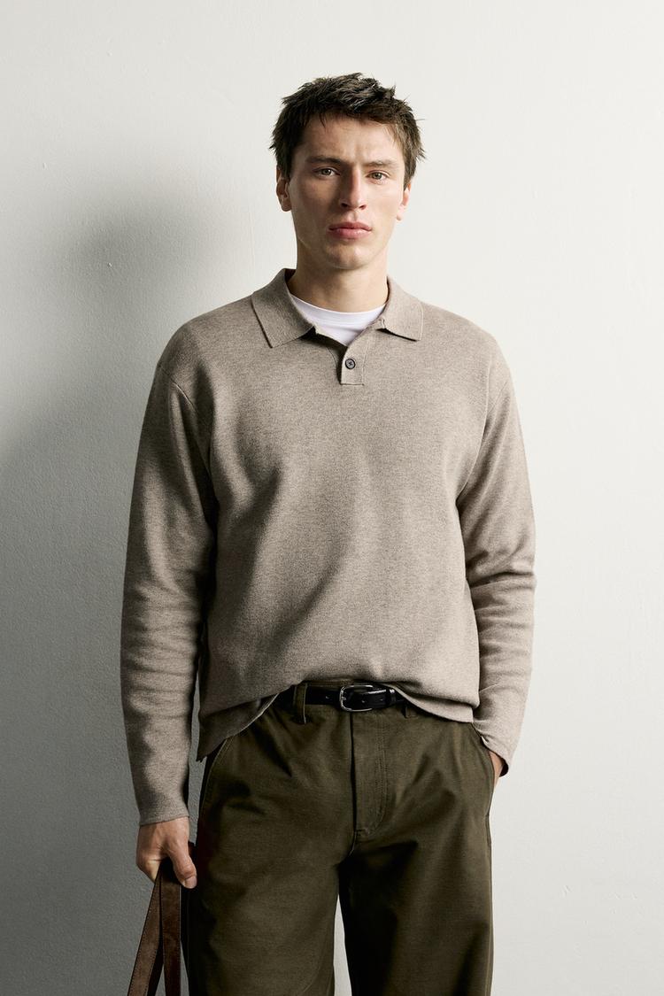 RELAXED FIT SOFT KNIT POLO SHIRT