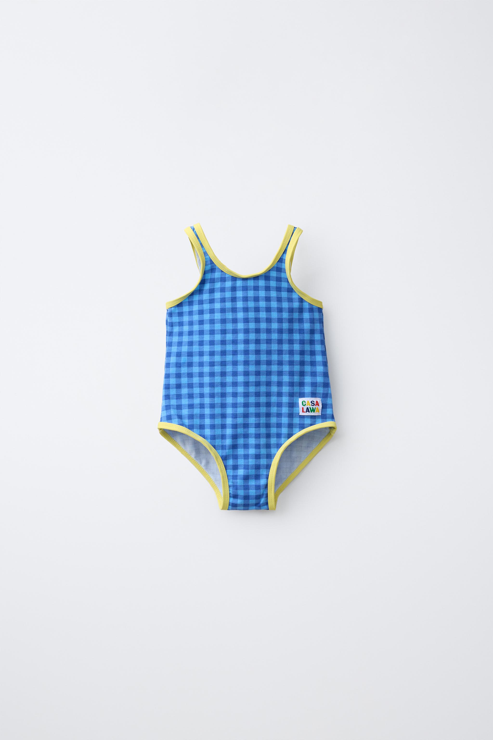 2-6 YEARS / CASA LAWA X ZARA KIDS PLAID SWIMSUIT - Blue | ZARA