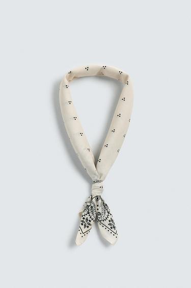 BANDANA IMPRIMÉ PAISLEY - Écru de Zara - Image 3