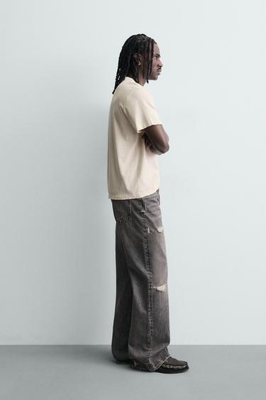 FADED GRAPHIC T-SHIRT - Oyster-white by Zara - Image 3