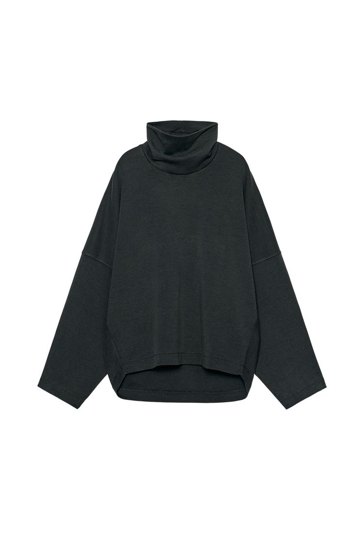 Sudadera interlock cuello cisne