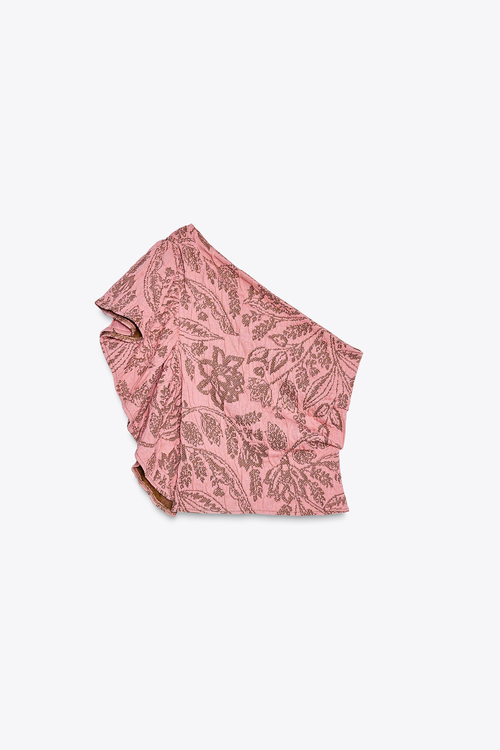 HAUT ASYMÉTRIQUE EN JACQUARD