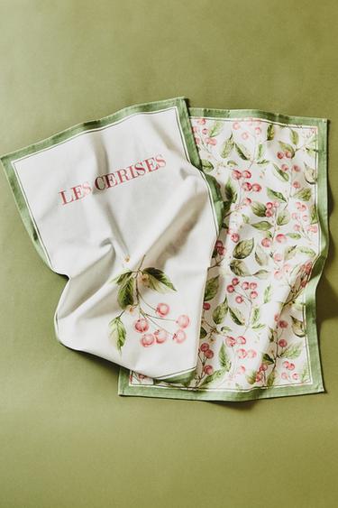LOT PAÑOS COCINA COTON CÈDRE (LOT DE 2) - Rouge de Zara - Image 5