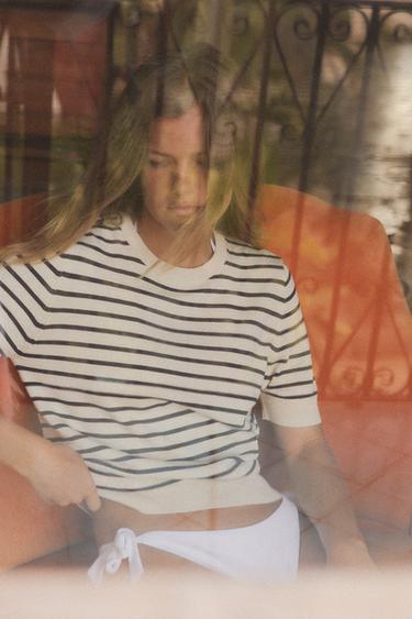 STRIPED KNIT TOP - striped by Zara
