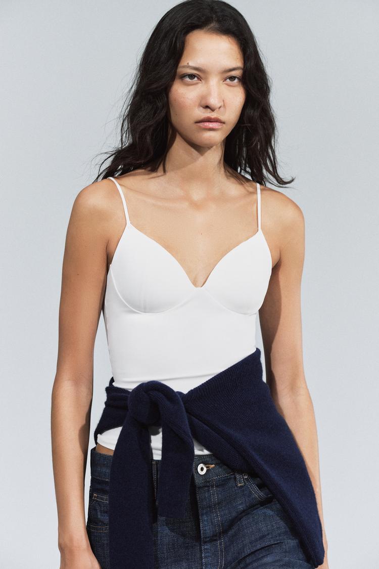POLYAMIDE BLEND BUSTIER TOP