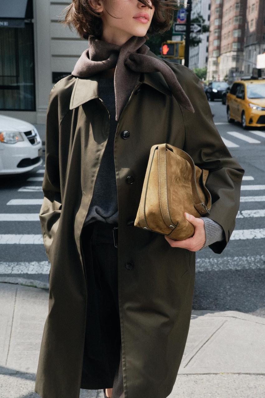 WATER REPELLENT TRENCH ZW COLLECTION - Khaki | ZARA United States