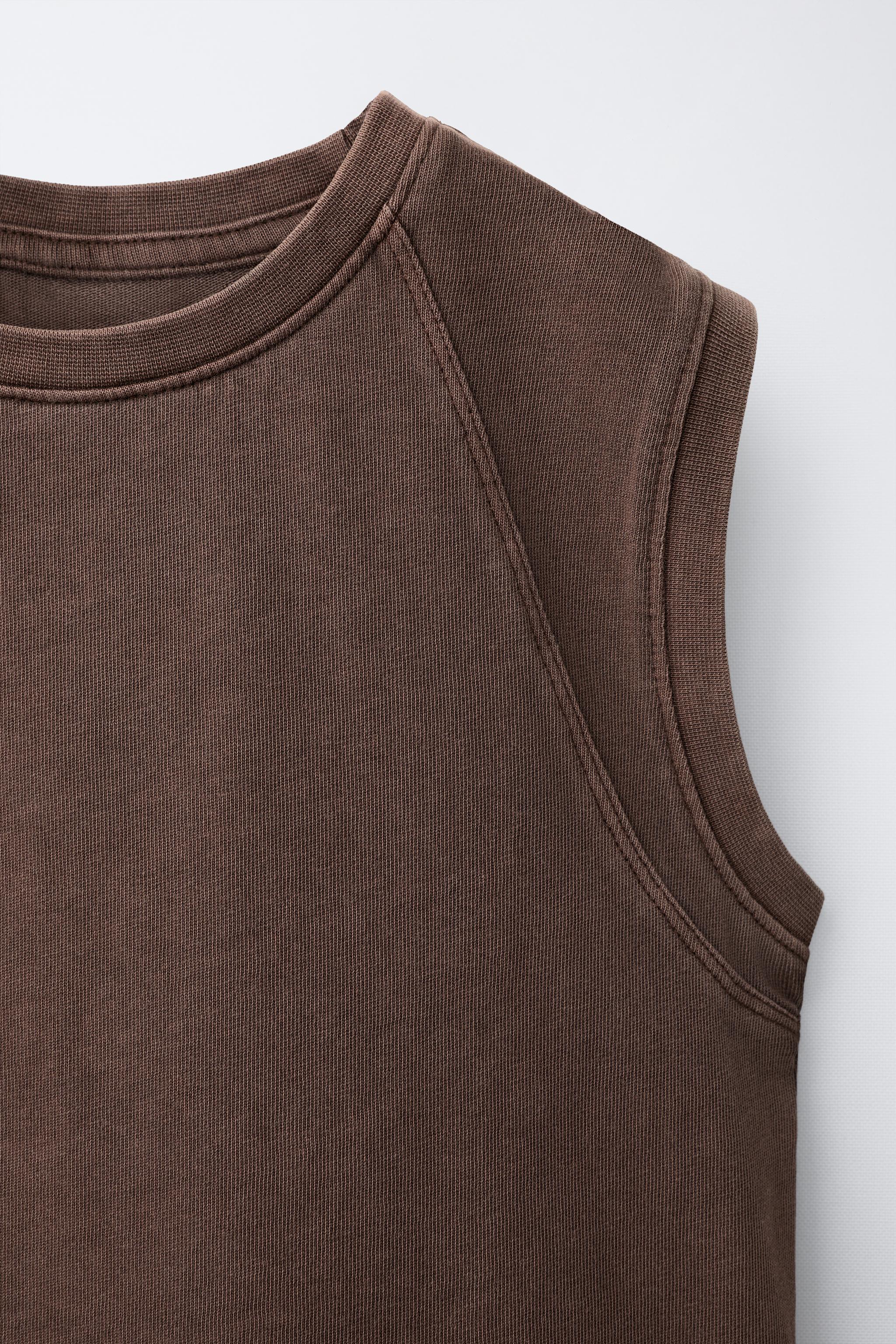 Детские топы Zara PLAIN SLEEVELESS TOP — фото 4