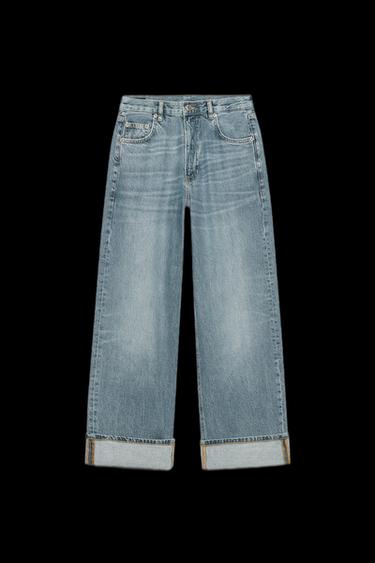 JEANS ZW COLLECTION BAGGY TIRO MEDIO - Azul lavado de Zara - Imagen 0