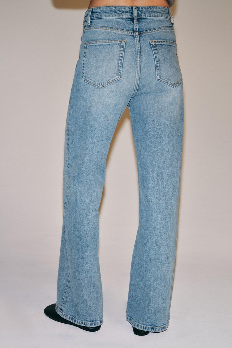 Jeans de tiro alto y pierna ancha de la colección ZW 3