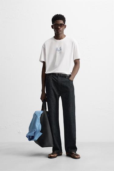 Zara COMBINED PRINT T-SHIRT - White