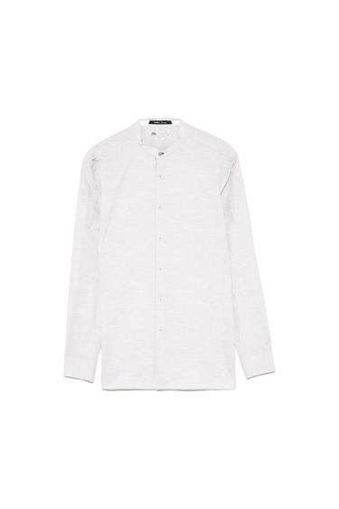 MANDARIN COLLAR RUSTIC SHIRT