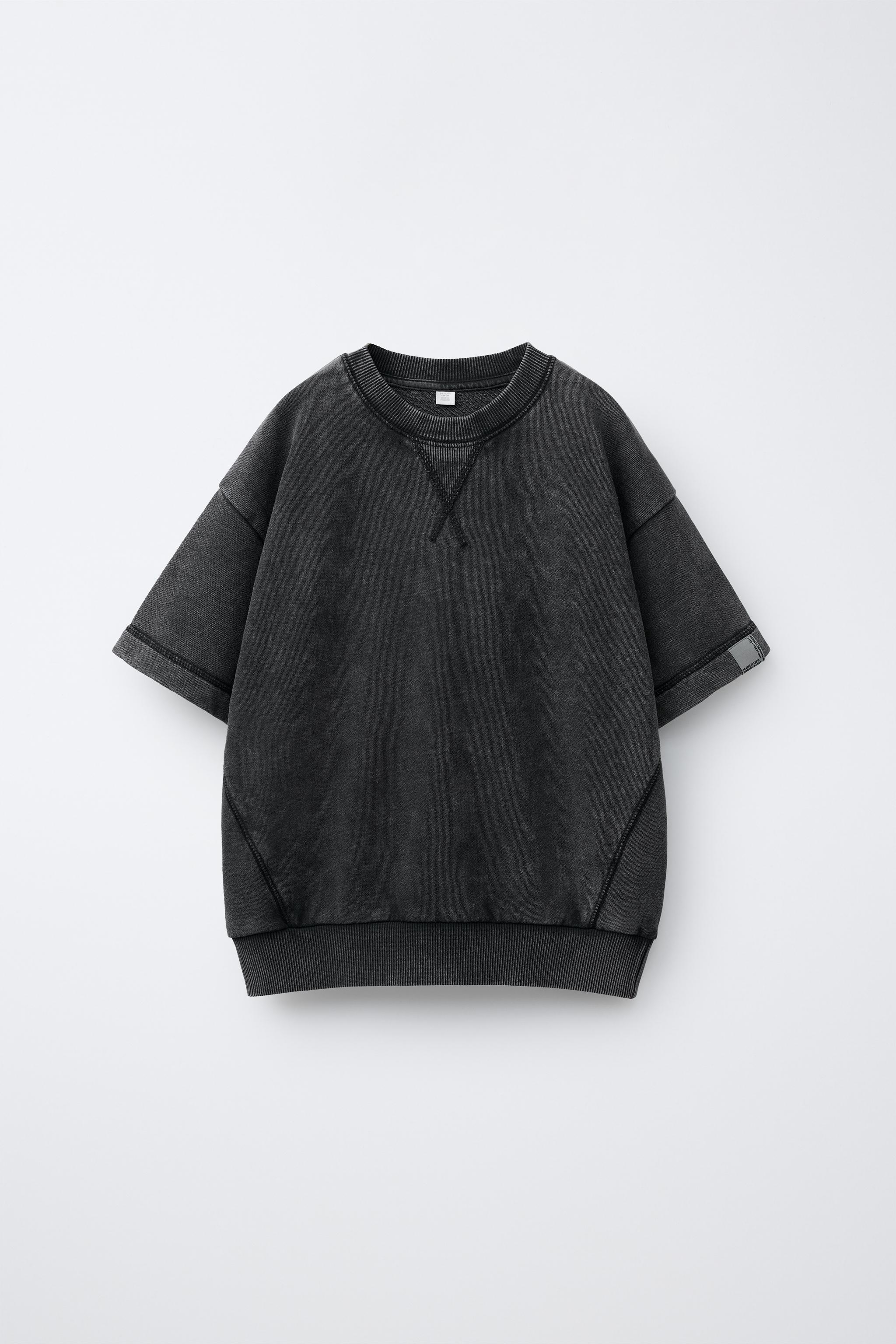 T-SHIRT MOLLETONNÉ À ÉTIQUETTE