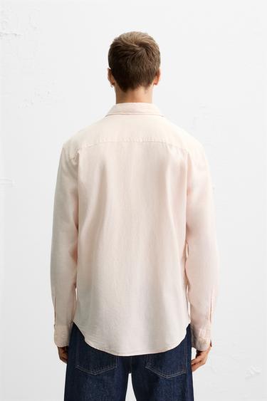 CHEMISE REGULAR FIT - Rose clair de Zara - Image 2