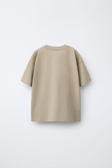 LOT DE TROIS T-SHIRTS UNIS - Marron clair de Zara - Image 2