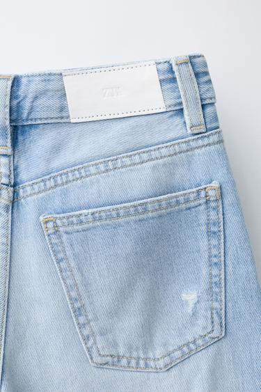 BERMUDA LONGUE DÉCHIRÉ - Bleu clair de Zara - Image 3