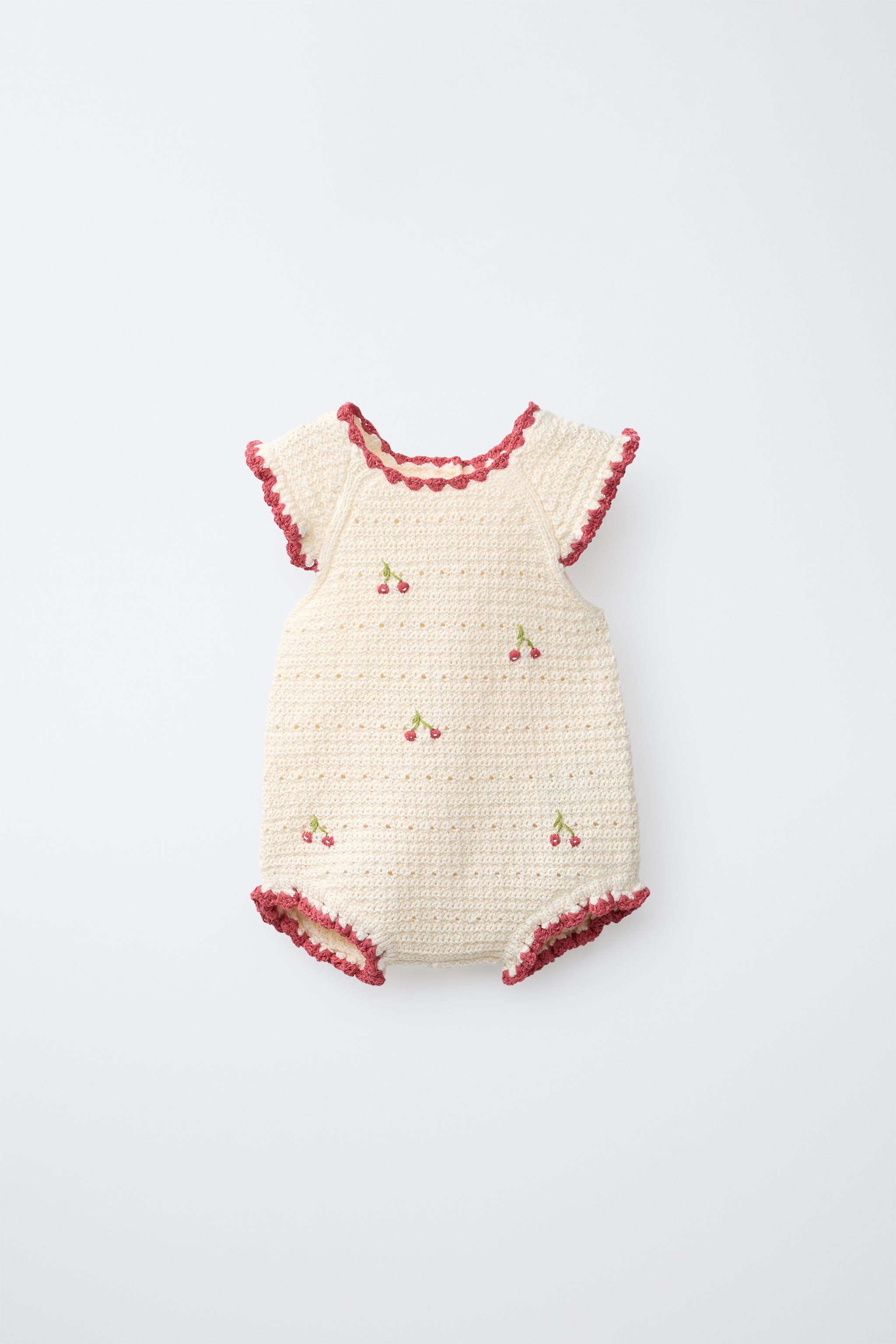KNIT CHERRY ROMPER