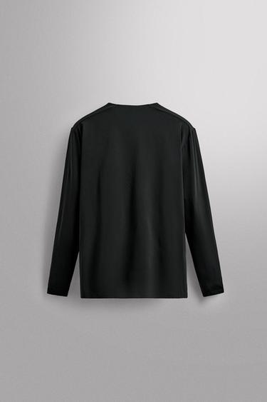 PERFORATED TECHNICAL T-SHIRT - Black by Zara