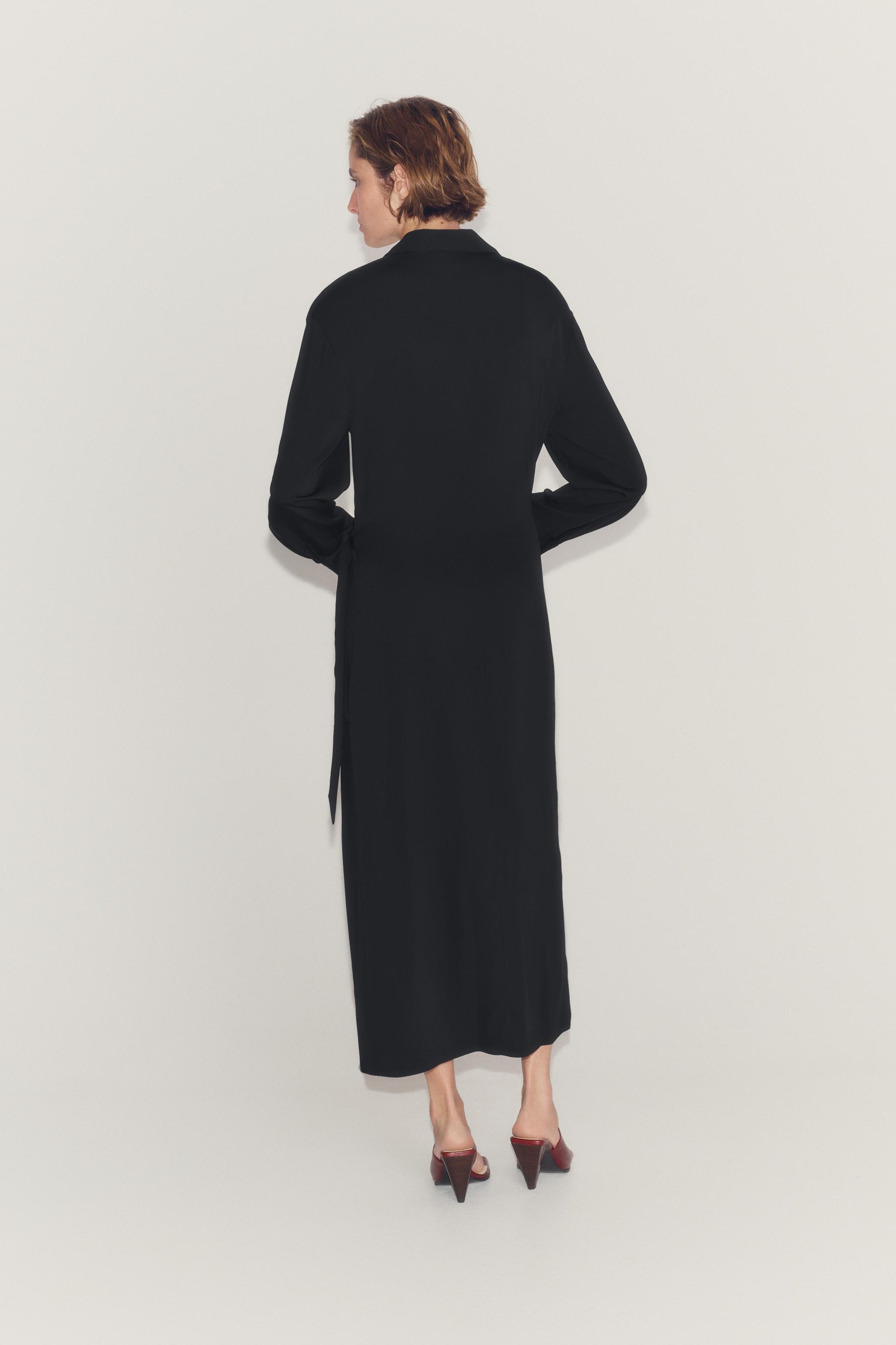 Женские платья Zara ZW COLLECTION SATIN KNOT DRESS — фото 4